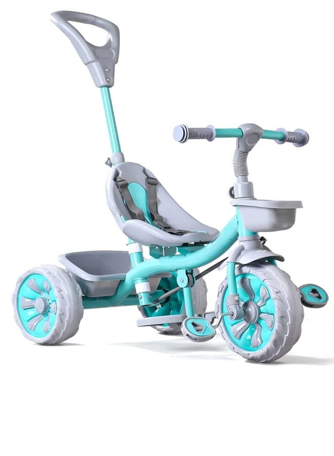JoyRide Turbo Tots Trike Cycle for Kids Cycle 2-5 Years for Boy & Girl Bike with 3 EVA Wheels Storage Basket - with Parental Control (Blue) - Image 1